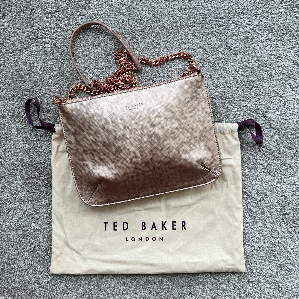 Ted Baker Becky Crosshatch Leather Across Body Bag Like New